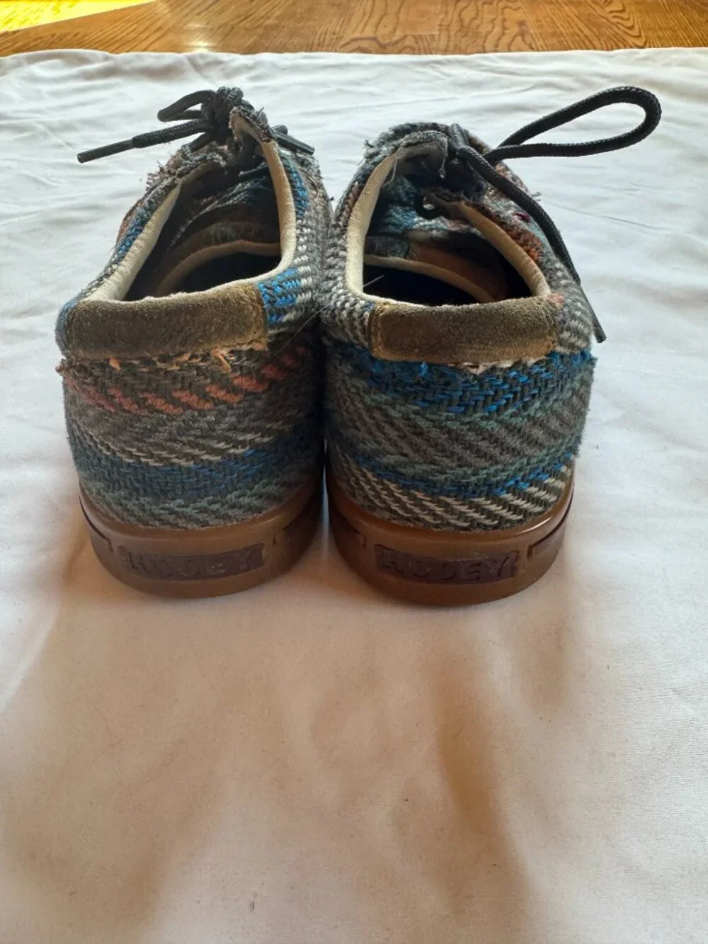 Twisted X Herringbone Tweed Lace-Up Moccasin Shoes Size 7